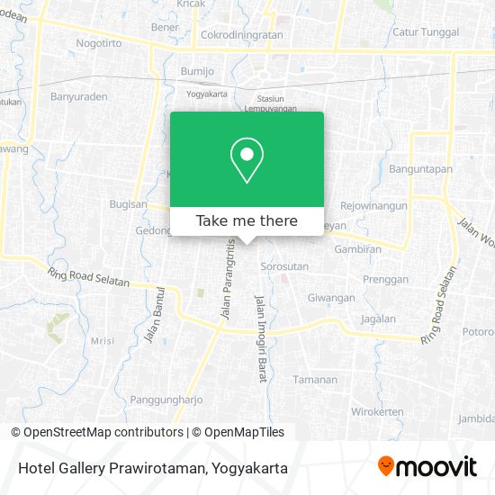 Hotel Gallery Prawirotaman map