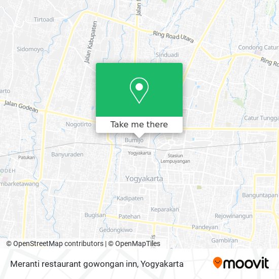 Meranti restaurant gowongan inn map
