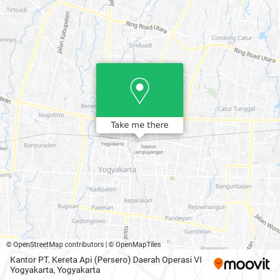 Kantor PT. Kereta Api (Persero) Daerah Operasi VI Yogyakarta map