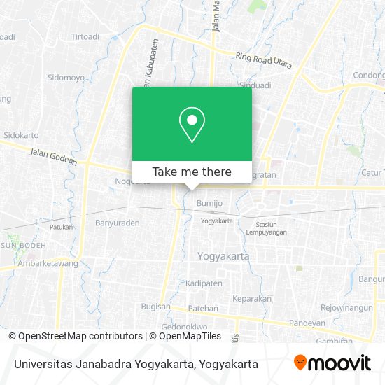 Universitas Janabadra Yogyakarta map