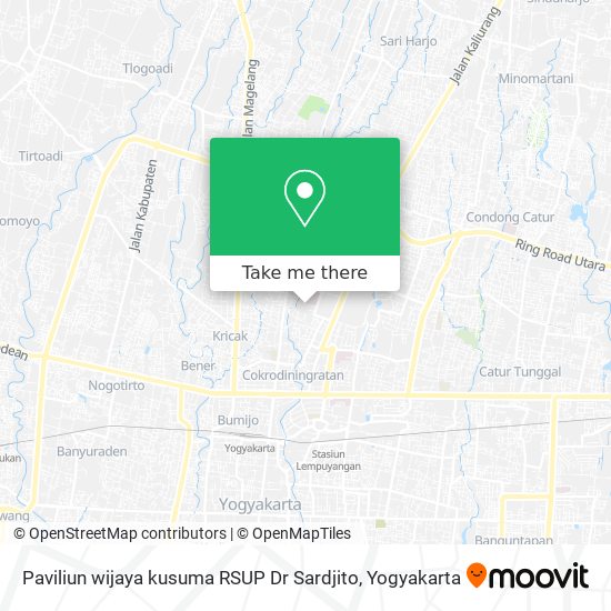 Paviliun wijaya kusuma RSUP Dr Sardjito map