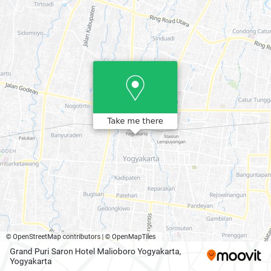 Grand Puri Saron Hotel Malioboro Yogyakarta map