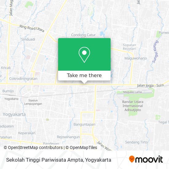 Sekolah Tinggi Pariwisata Ampta map