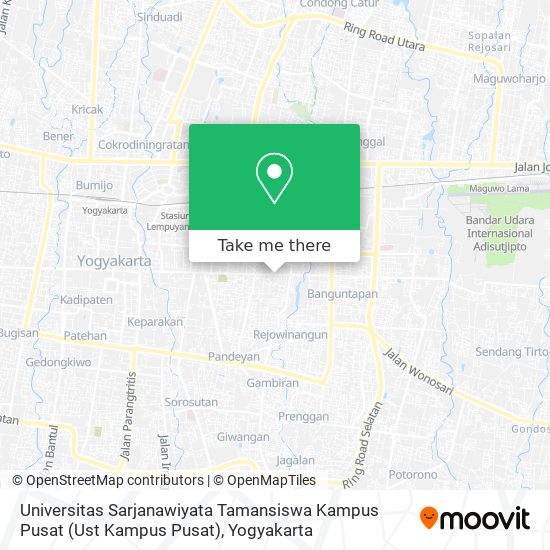 Universitas Sarjanawiyata Tamansiswa Kampus Pusat (Ust Kampus Pusat) map