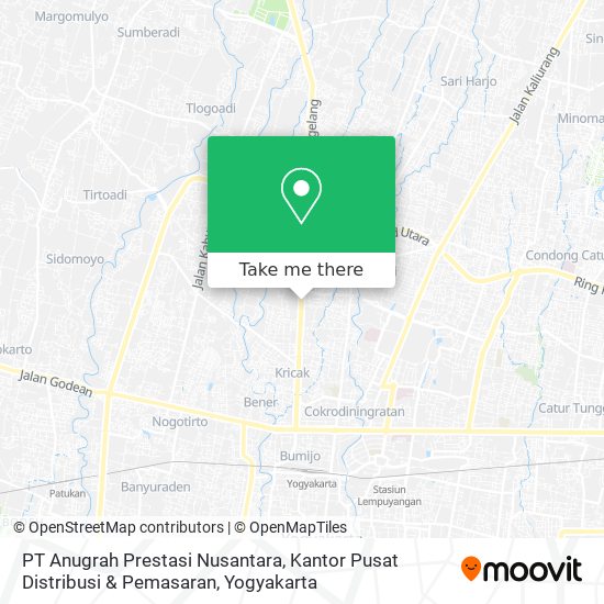 PT Anugrah Prestasi Nusantara, Kantor Pusat Distribusi & Pemasaran map