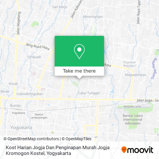 Kost Harian Jogja Dan Penginapan Murah Jogja Kromogon Kostel map