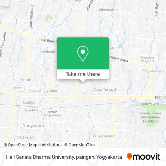 Hall Sanata Dharma University, paingan map