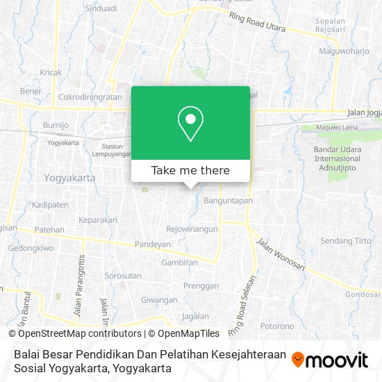 Balai Besar Pendidikan Dan Pelatihan Kesejahteraan Sosial Yogyakarta map