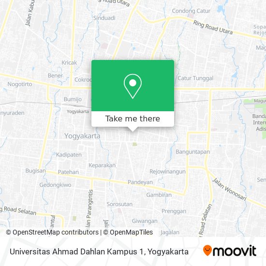 Universitas Ahmad Dahlan Kampus 1 map