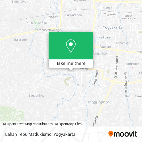 Lahan Tebu Madukismo map