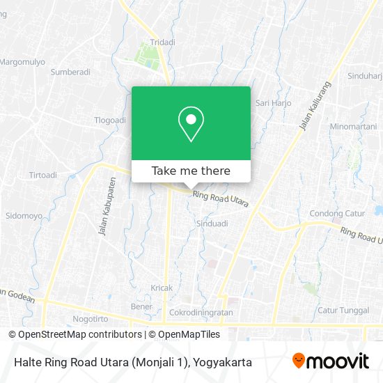 Halte Ring Road Utara (Monjali 1) map