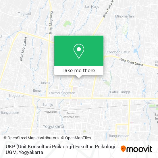 UKP (Unit Konsultasi Psikologi) Fakultas Psikologi UGM map