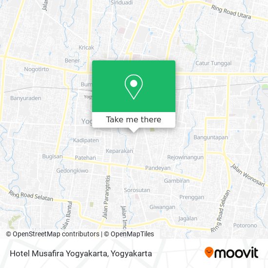 Hotel Musafira Yogyakarta map