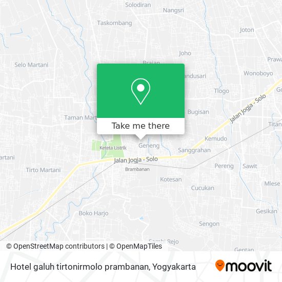 Hotel galuh tirtonirmolo prambanan map