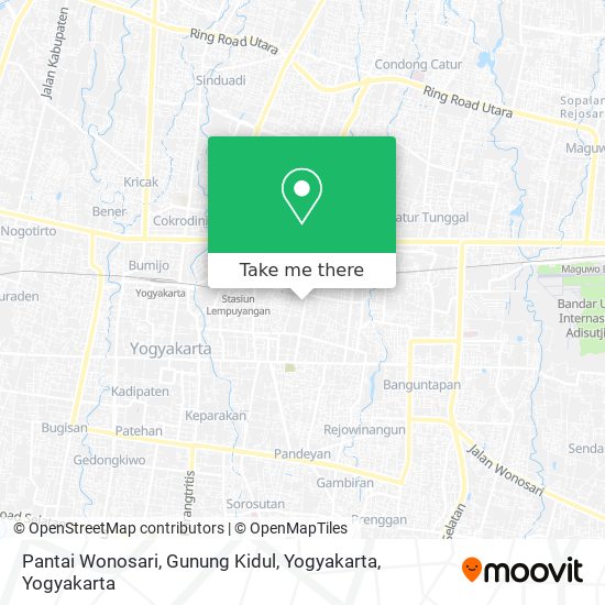 Pantai Wonosari, Gunung Kidul, Yogyakarta map