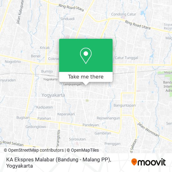 KA Ekspres Malabar (Bandung - Malang PP) map
