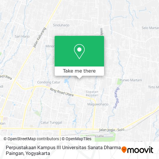 Perpustakaan Kampus III Universitas Sanata Dharma Paingan map
