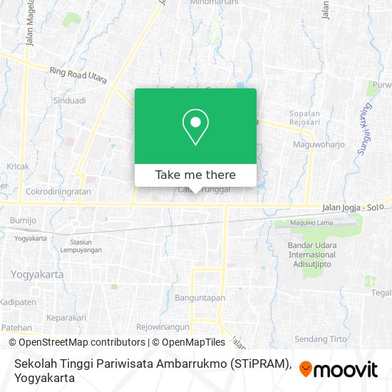 Sekolah Tinggi Pariwisata Ambarrukmo (STiPRAM) map