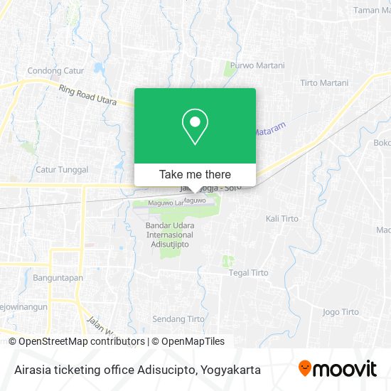 Airasia ticketing office Adisucipto map