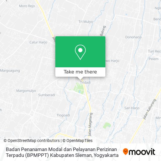 Badan Penanaman Modal dan Pelayanan Perizinan Terpadu (BPMPPT) Kabupaten Sleman map