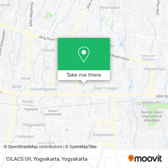 CILACS UII, Yogyakarta map