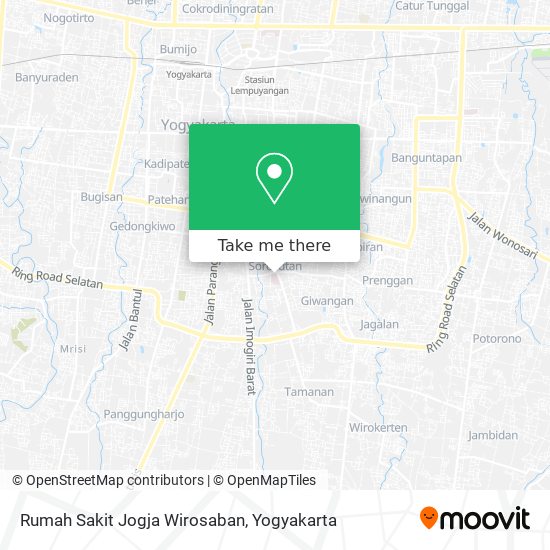 Rumah Sakit Jogja Wirosaban map