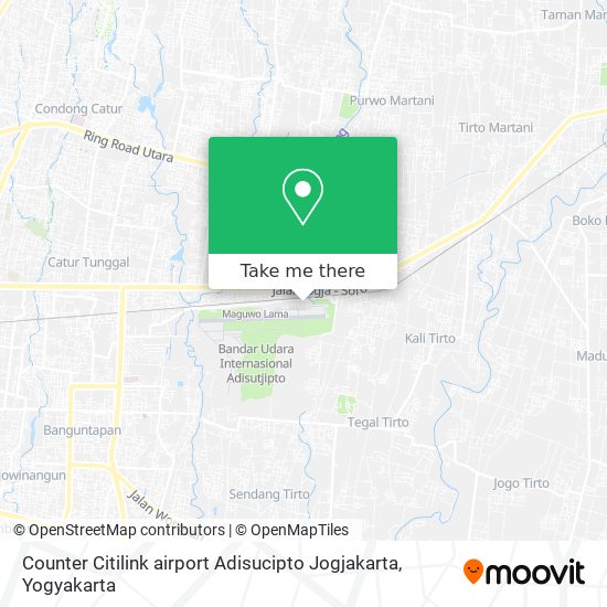 Counter Citilink airport Adisucipto Jogjakarta map