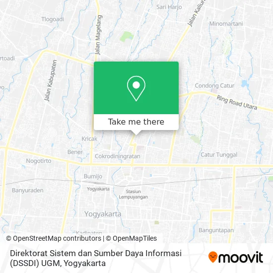 Direktorat Sistem dan Sumber Daya Informasi (DSSDI) UGM map