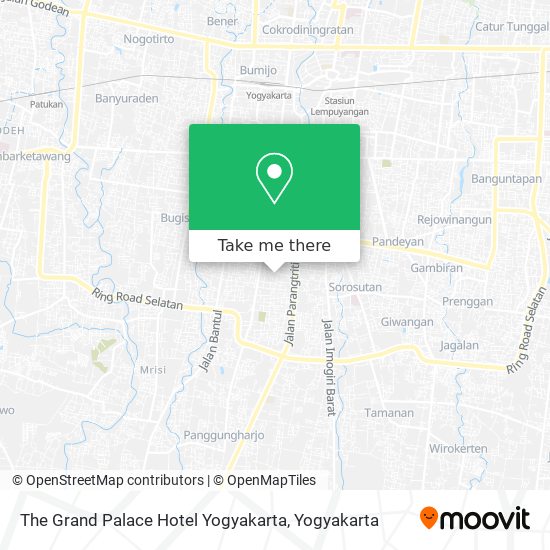 The Grand Palace Hotel Yogyakarta map