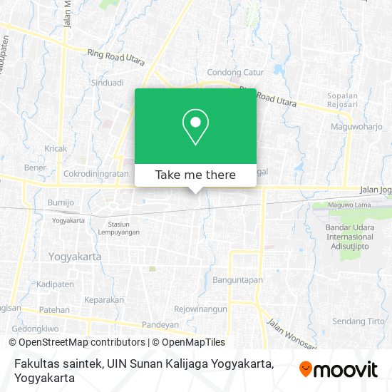 Fakultas saintek, UIN Sunan Kalijaga Yogyakarta map