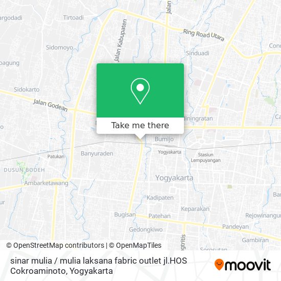 sinar mulia / mulia laksana fabric outlet jl.HOS Cokroaminoto map