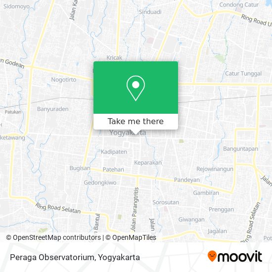 Peraga Observatorium map