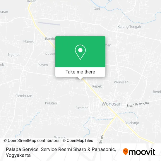 Palapa Service, Service Resmi Sharp & Panasonic map