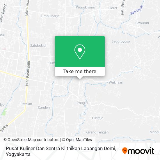 Pusat Kuliner Dan Sentra Klithikan Lapangan Demi map