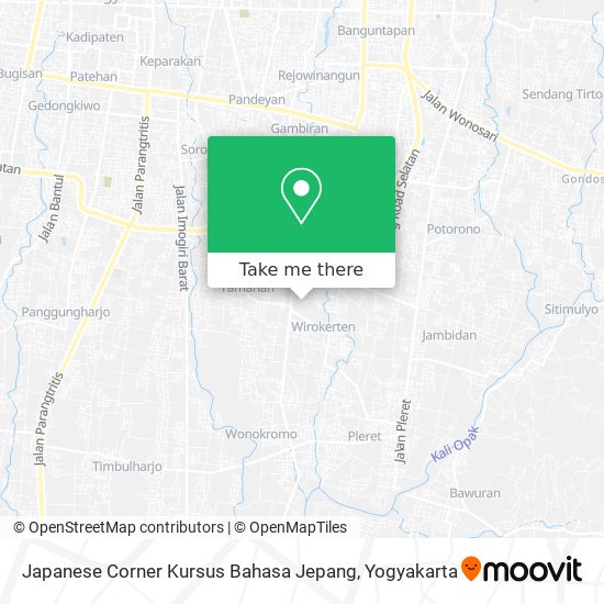 Japanese Corner Kursus Bahasa Jepang map