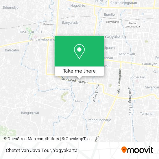 Chetet van Java Tour map