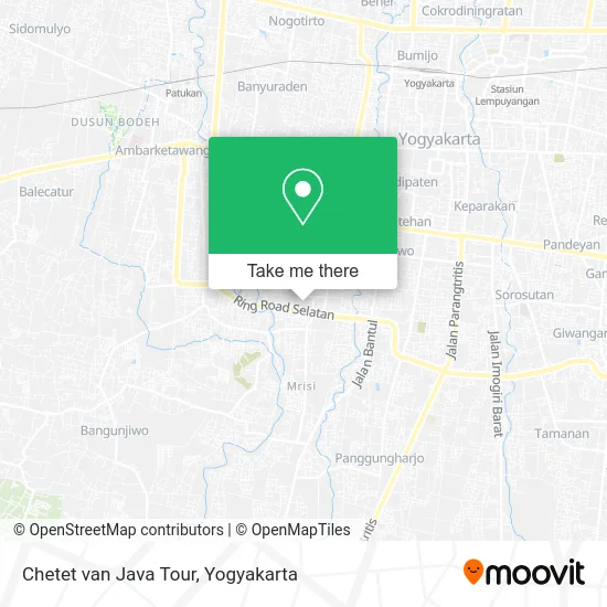 Chetet van Java Tour map
