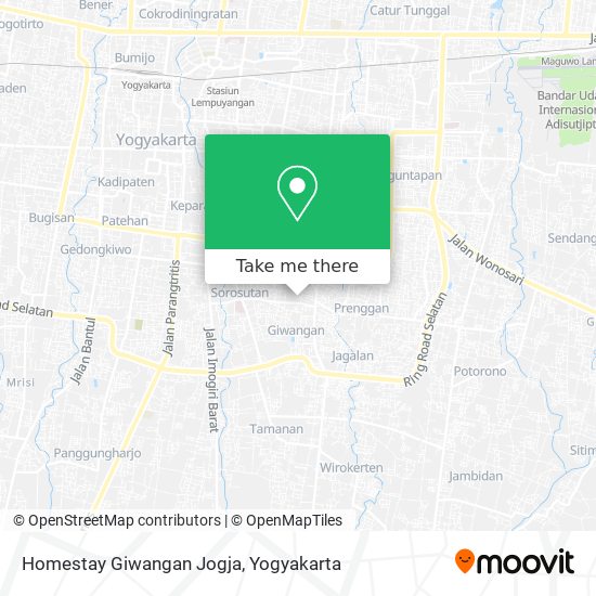Homestay Giwangan Jogja map