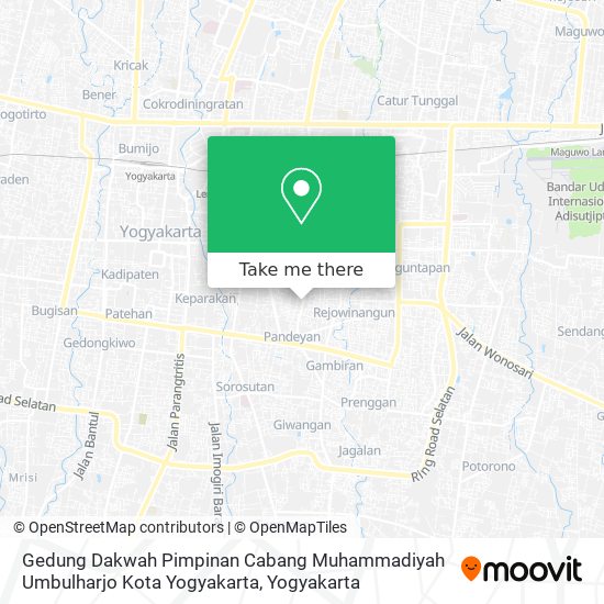 Gedung Dakwah Pimpinan Cabang Muhammadiyah Umbulharjo Kota Yogyakarta map