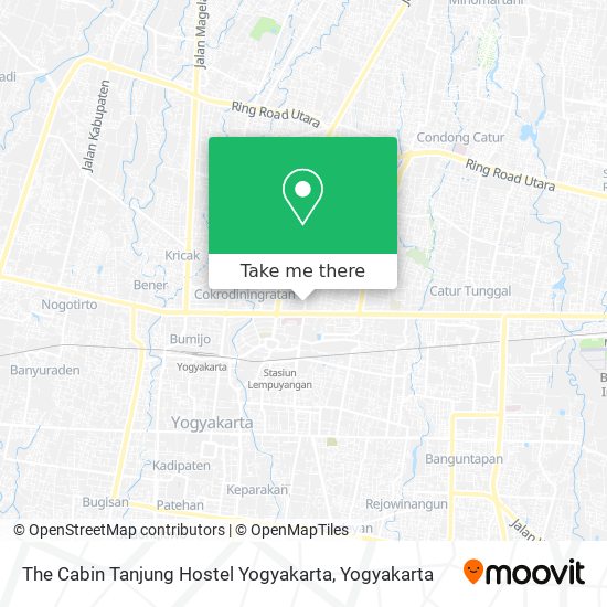 The Cabin Tanjung Hostel Yogyakarta map