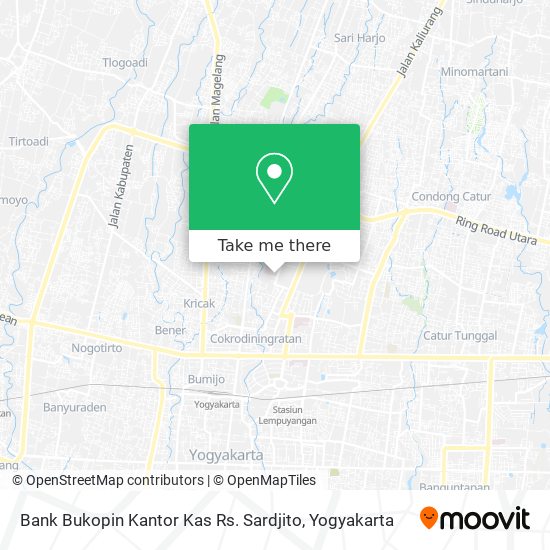 Bank Bukopin Kantor Kas Rs. Sardjito map