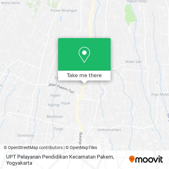 UPT Pelayanan Pendidikan Kecamatan Pakem map