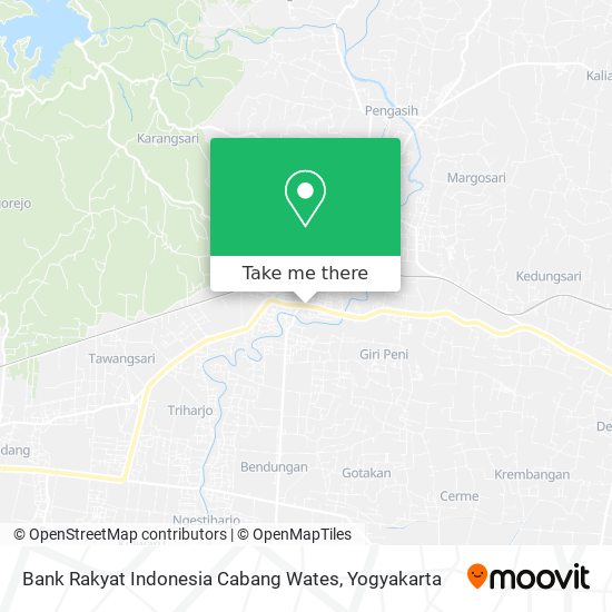 Bank Rakyat Indonesia Cabang Wates map