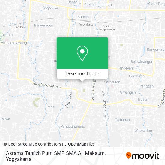 Asrama Tahfizh Putri SMP SMA Ali Maksum map