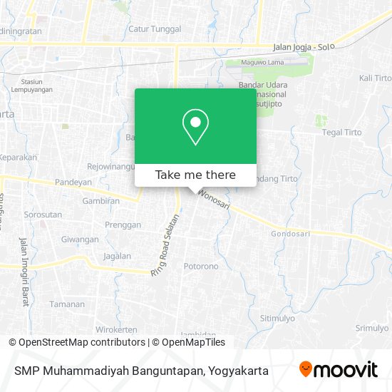 SMP Muhammadiyah Banguntapan map