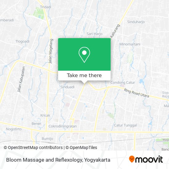 Bloom Massage and Reflexology map