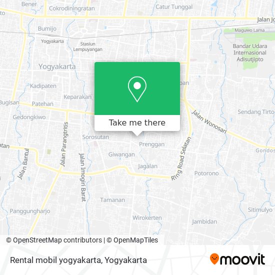 Rental mobil yogyakarta map