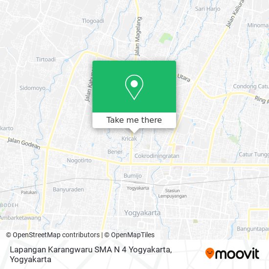 Lapangan Karangwaru SMA N 4 Yogyakarta map