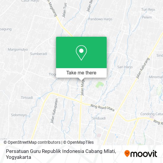 Persatuan Guru Republik Indonesia Cabang Mlati map