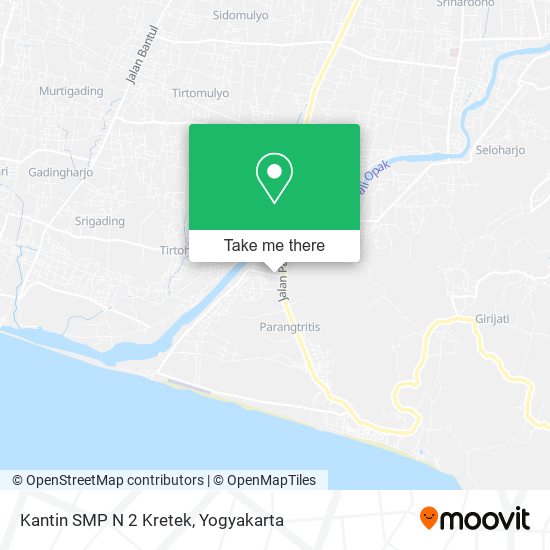Kantin SMP N 2 Kretek map